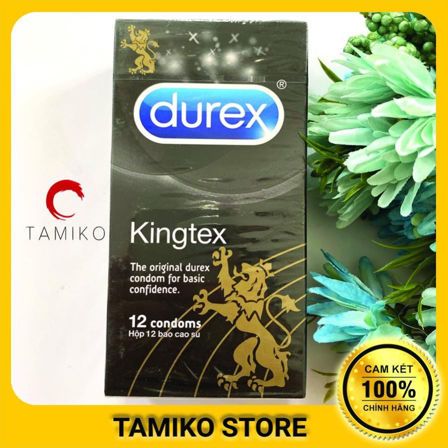 Bao Cao Su DUREX KINGTEX - Siêu mỏng, Ôm Sát Cỡ 49mm -Hộp 12 Cái- Xuất xứ Anh Quốc xịn