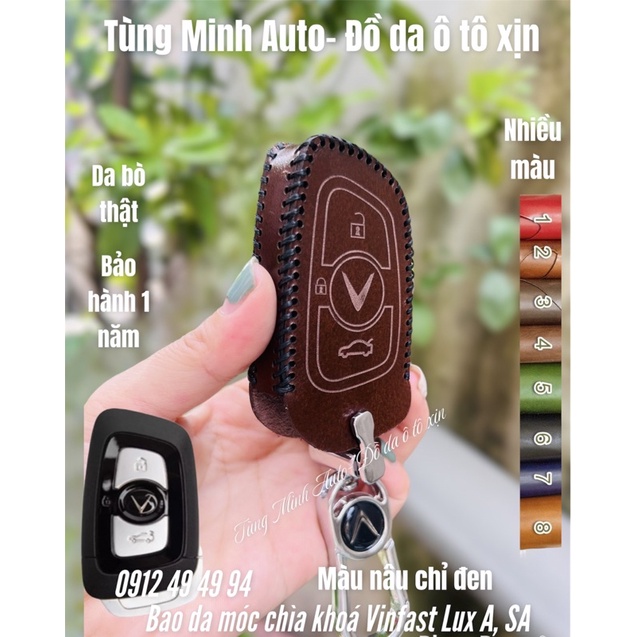 Bao da ốp chìa khoá ô tô Vinfast Lux A, SA , Lux A2.0 , SA 2.0
