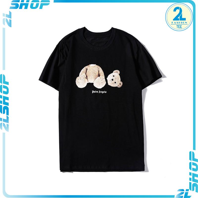 Áo thun tay lỡ gấu Palm Angels Tee - Oversize nam nữ unisex Gấu Teddy Bear rơi đầu