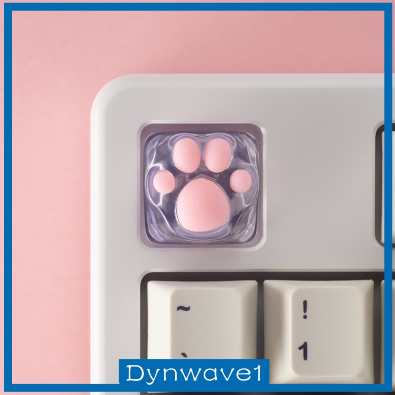 [DYNWAVE1] Transparent Cat Paw Keycaps Machinery Keyboard keycaps Base for Game Players