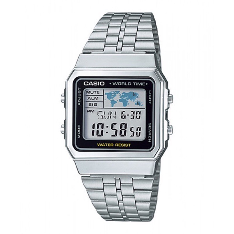 Đông hồ điện tử nam nữ Casio A500 dây kim loại fullbox