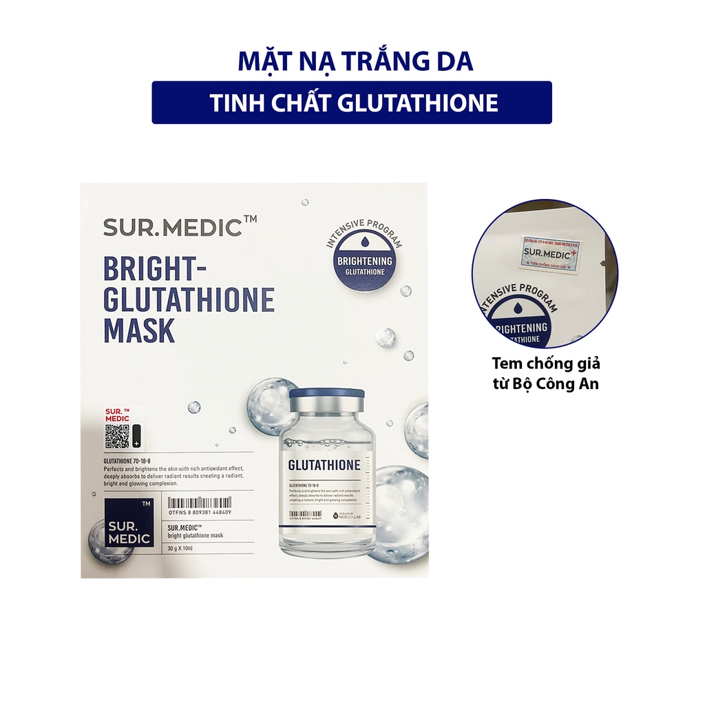Mặt nạ làm trắng chuyên sâu Sur.Medic Bright Glutathione Mask