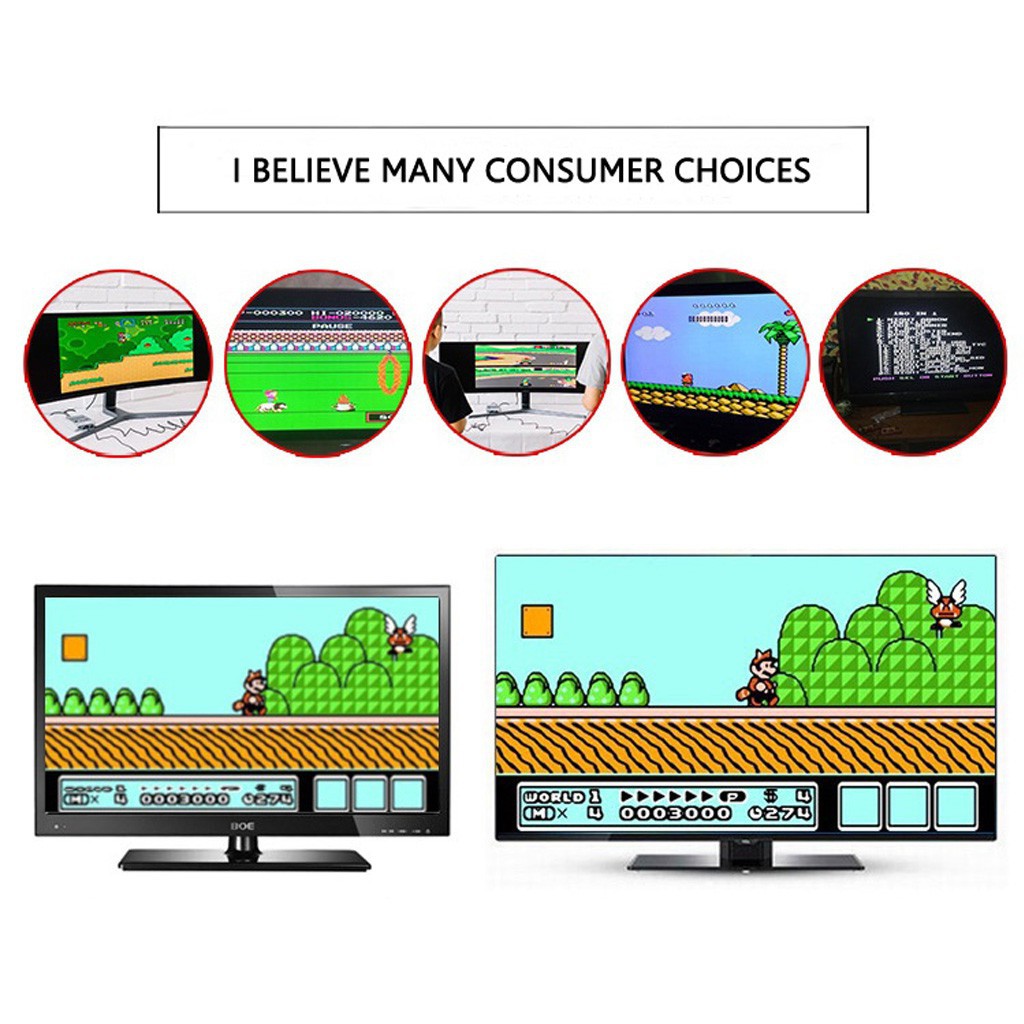 Máy Chơi Game 4 Nút HDMI NES 621 Trò - Máy Chơi Điện Tử 4 Nút SUPER MINI SFC (8Bit) kết nối với TV, chơi được 2 người