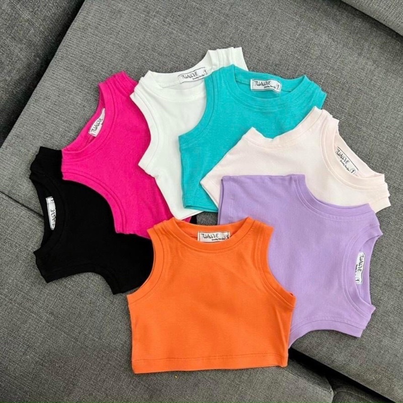 Áo Croptop ba lỗ cho bé gái sành điệu