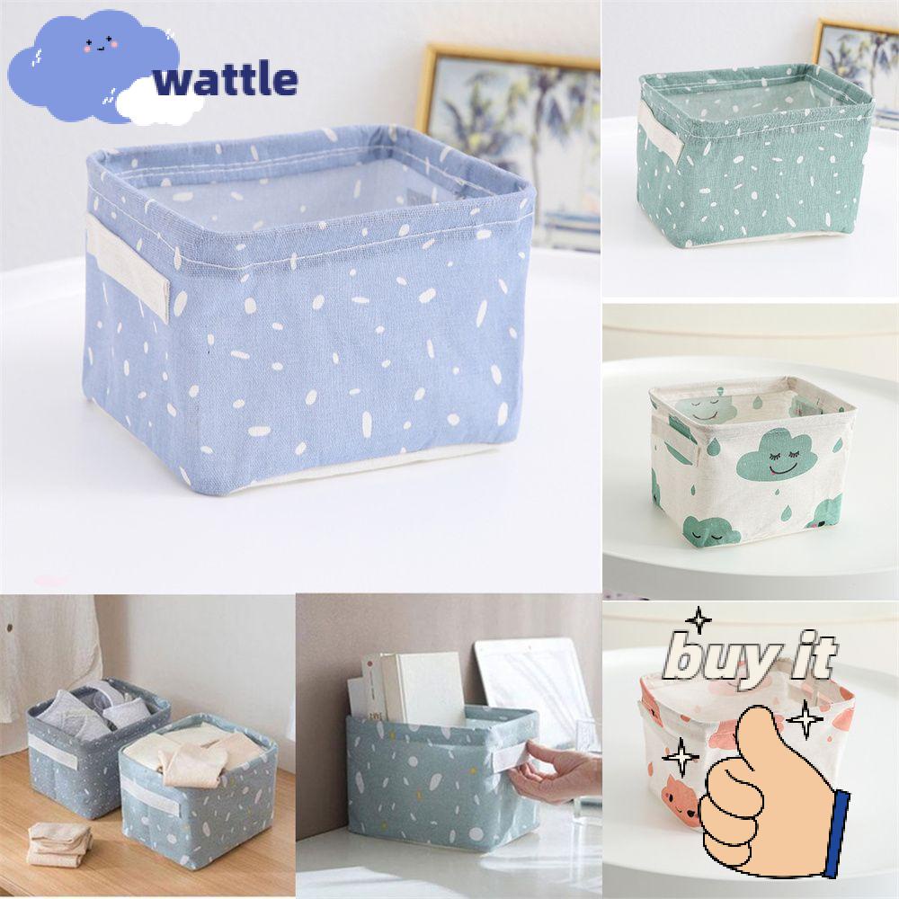 Giỏ đựng đồ bằng vải linen cotton có thể gấp gọn tiện dụng cho gia đình/ văn phòng