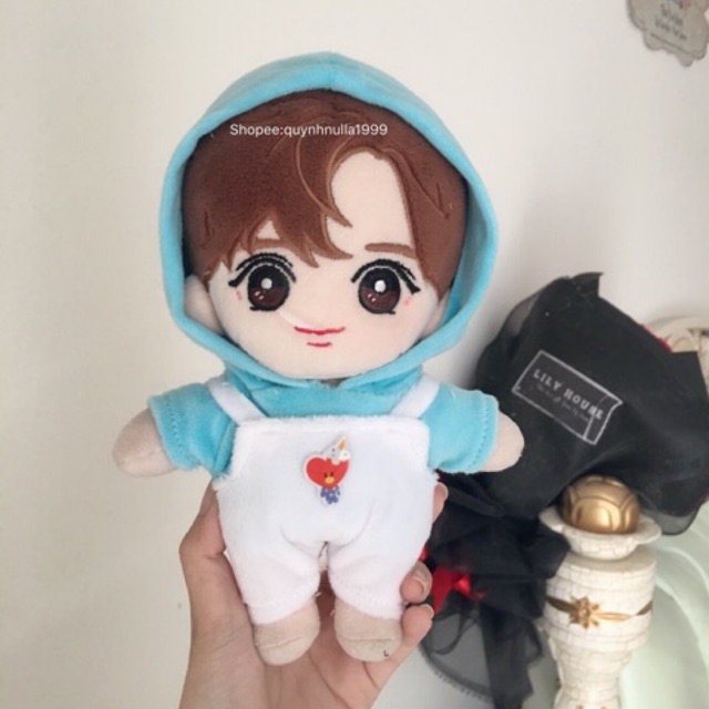 Set yếm + hoodie lông thú