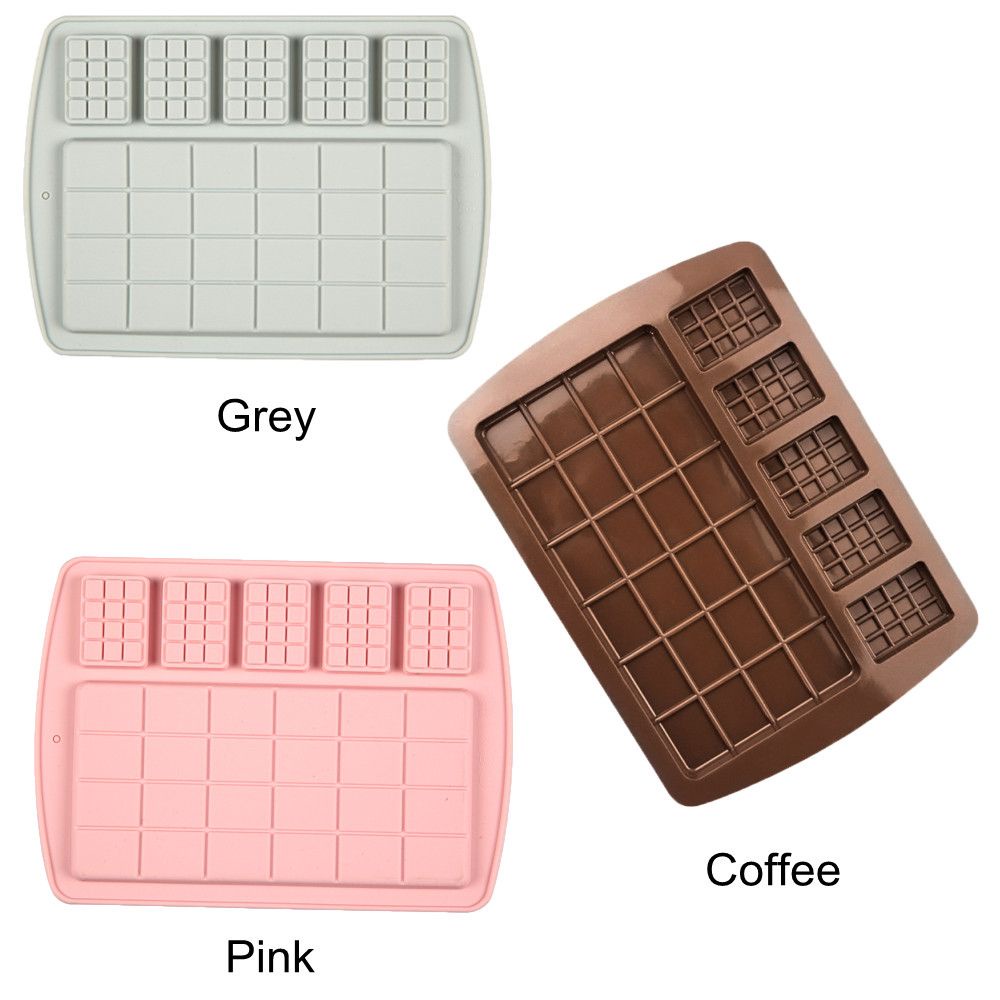 Khuôn Silicone Làm Bánh Waffle / Sô Cô La / Kẹo Hình Khối 24 Ngăn Nhiều Màu Sáng Tạo Diy