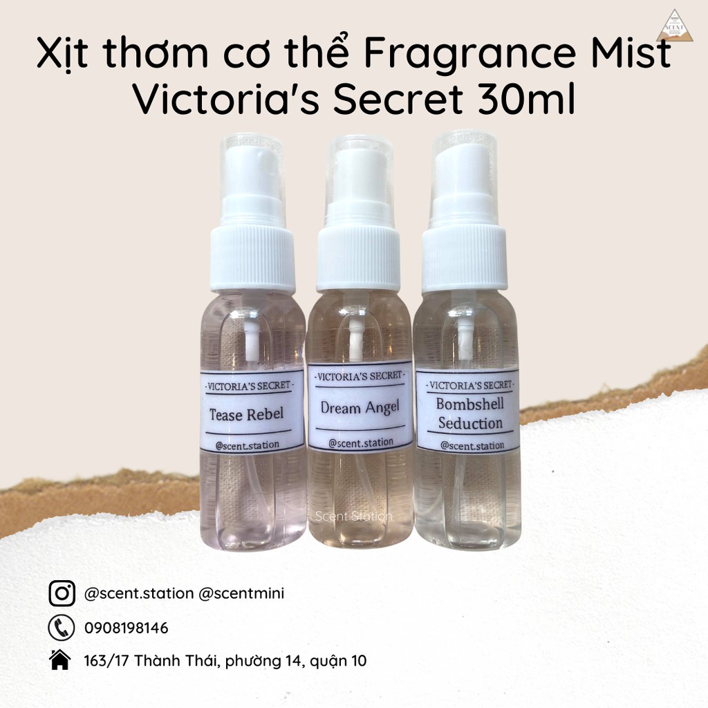 [Mẫu thử 30ml] [Link 2] Xịt thơm cơ thể Fragrance mist Victoria’s Secret 30ml