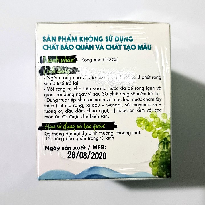 Hộp 100g 5 gói Rong nho tách nước Trí Tín Giàu Dinh Dưỡng Chế Biến Được 10 Món Ăn Ngon