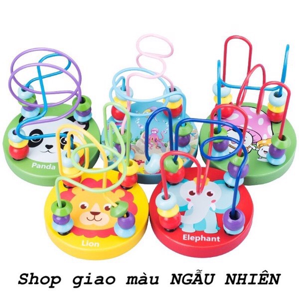 Đồ chơi luồn hạt bằng gỗ cho bé