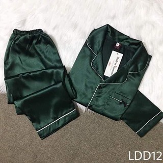 Bộ lụa tay dài màu rêu