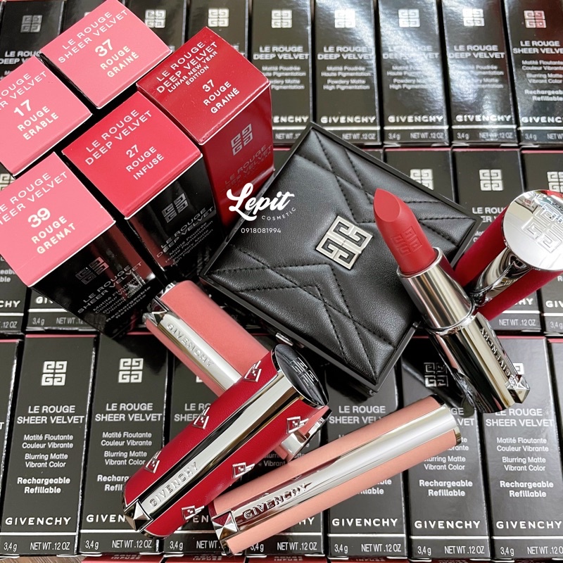 Son Givenchy Le Rouge Sheer Velvet vỏ hồng