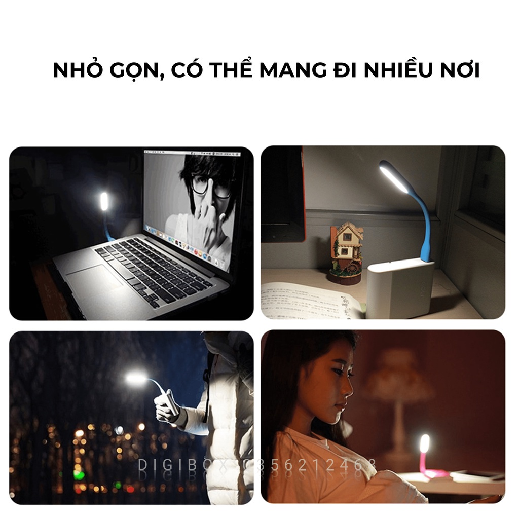 Đèn Led USB Mini Siêu Sáng Đọc Sách Giá Rẻ Nhỏ Gọn Cho Laptop, Sạc Dự Phòng, Máy Tính