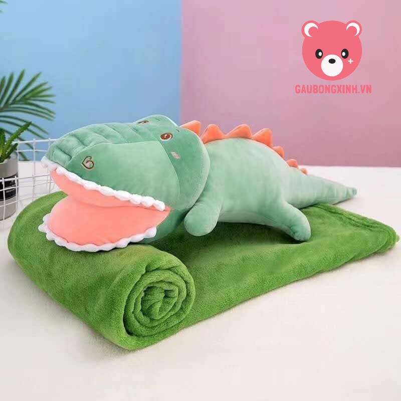 Gấu Bông Cá Sấu Ngáo đáng yêu size 60cm, Thú nhồi bông Cá Sấu mê gái siêu Dễ Thương Mềm Mịn, Quà tặng đồ chơi cho bé