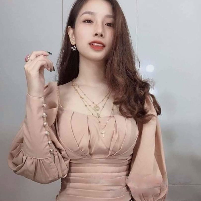 Áo Tiểu Thư Tay Phồng Có Mút Ngực A197