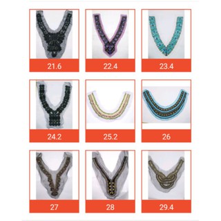 Cườm kết trang trí cổ áo