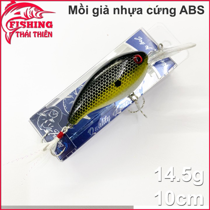 Mồi giả câu cá lóc chẽm tráp mú trôi loại cứng nhựa abs (10cm/14.5g)