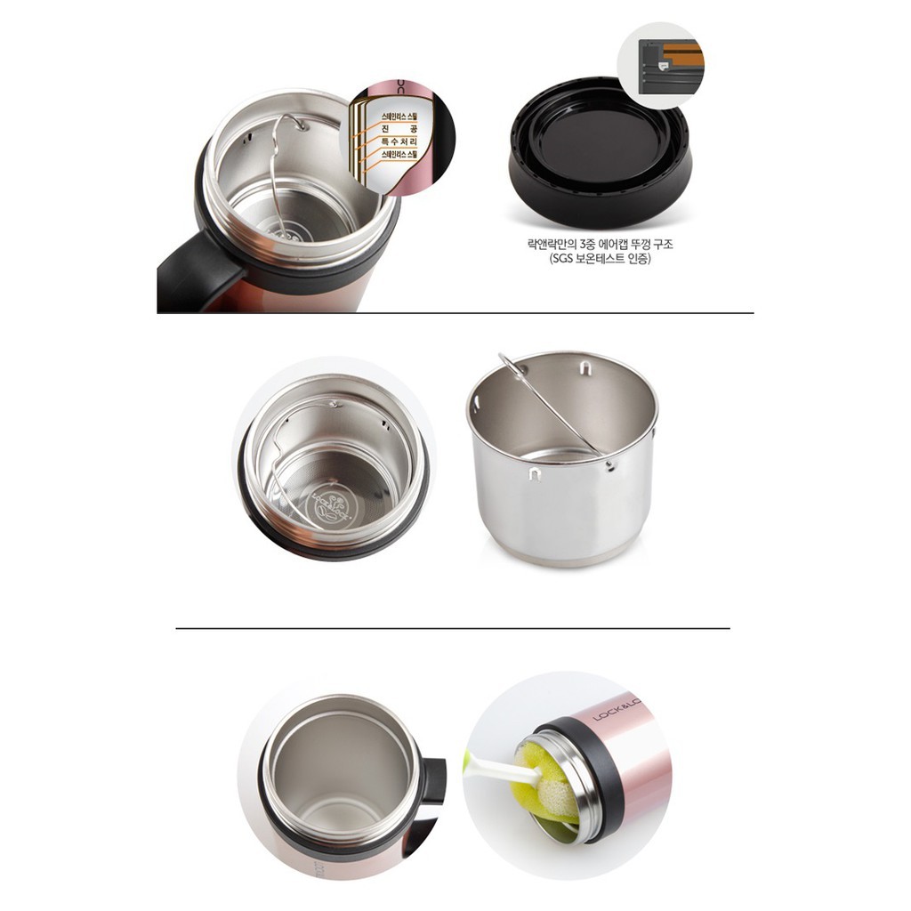 Ly Giữ Nhiệt Lock&Lock Filter Coffee Mug LHC4029 (400ml) - Vàng hồng