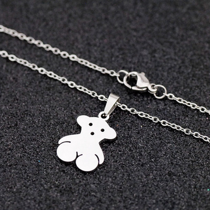 [Mã FASHIONCB232 hoàn tối đa 15K xu đơn 50K] Dây chuyền mặt gấu bằng thép không gỉ phong cách Hip Hop | BigBuy360 - bigbuy360.vn