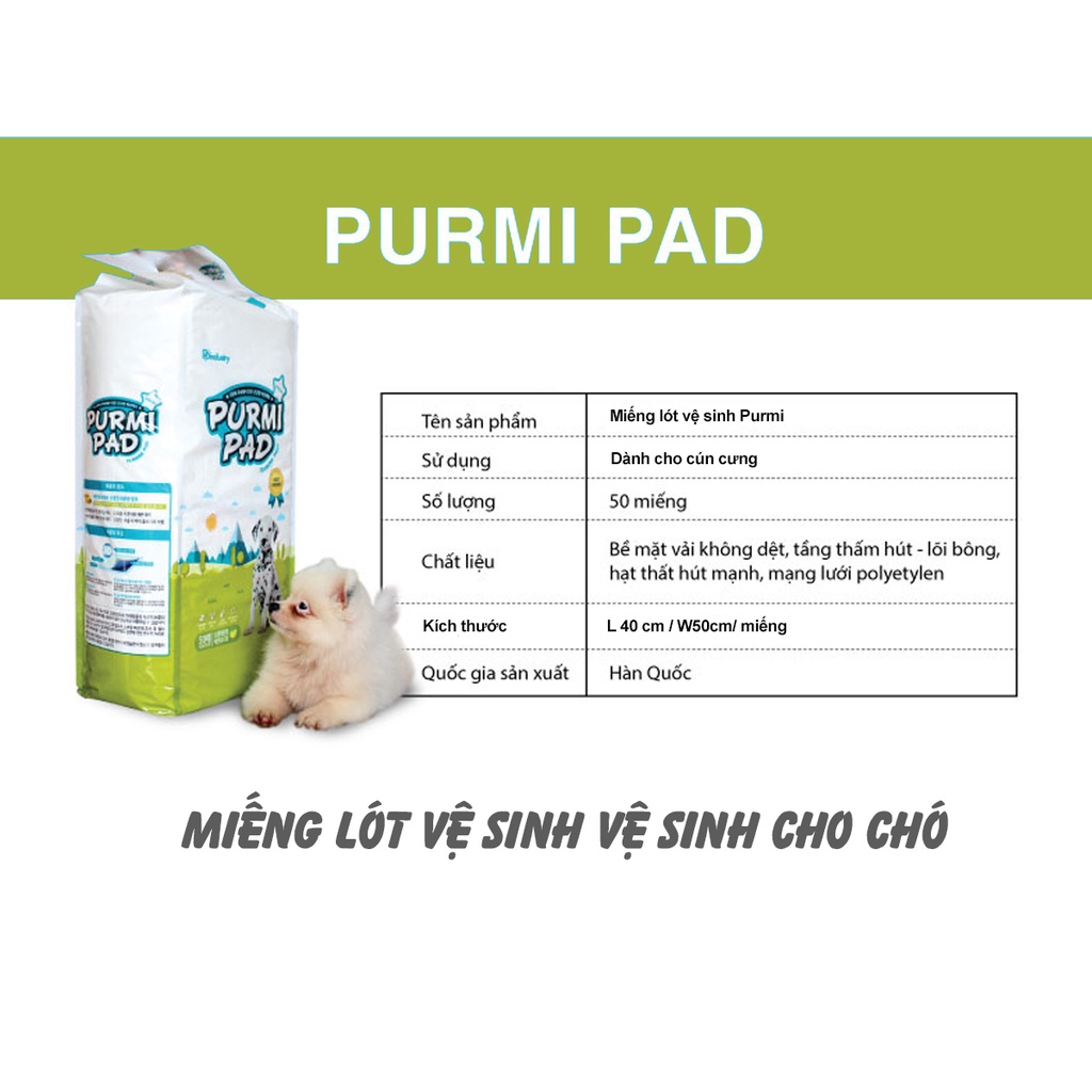 MIẾNG LÓT VỆ SINH SIÊU DAI, SIÊU THẤM CHO CHÓ PURMI