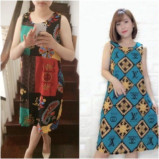 Đầm lanh suông A size 1 40-53kg, nhiều màu