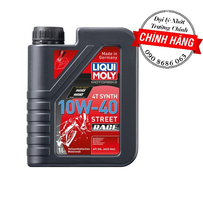 Nhớt liqui Moly Synth street Race 10W40 100ML,200ML,300ML,400ML dành cho xe số, moto