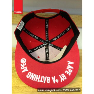 MŨ SNAPBACK KPOP ĐỎ APE 013