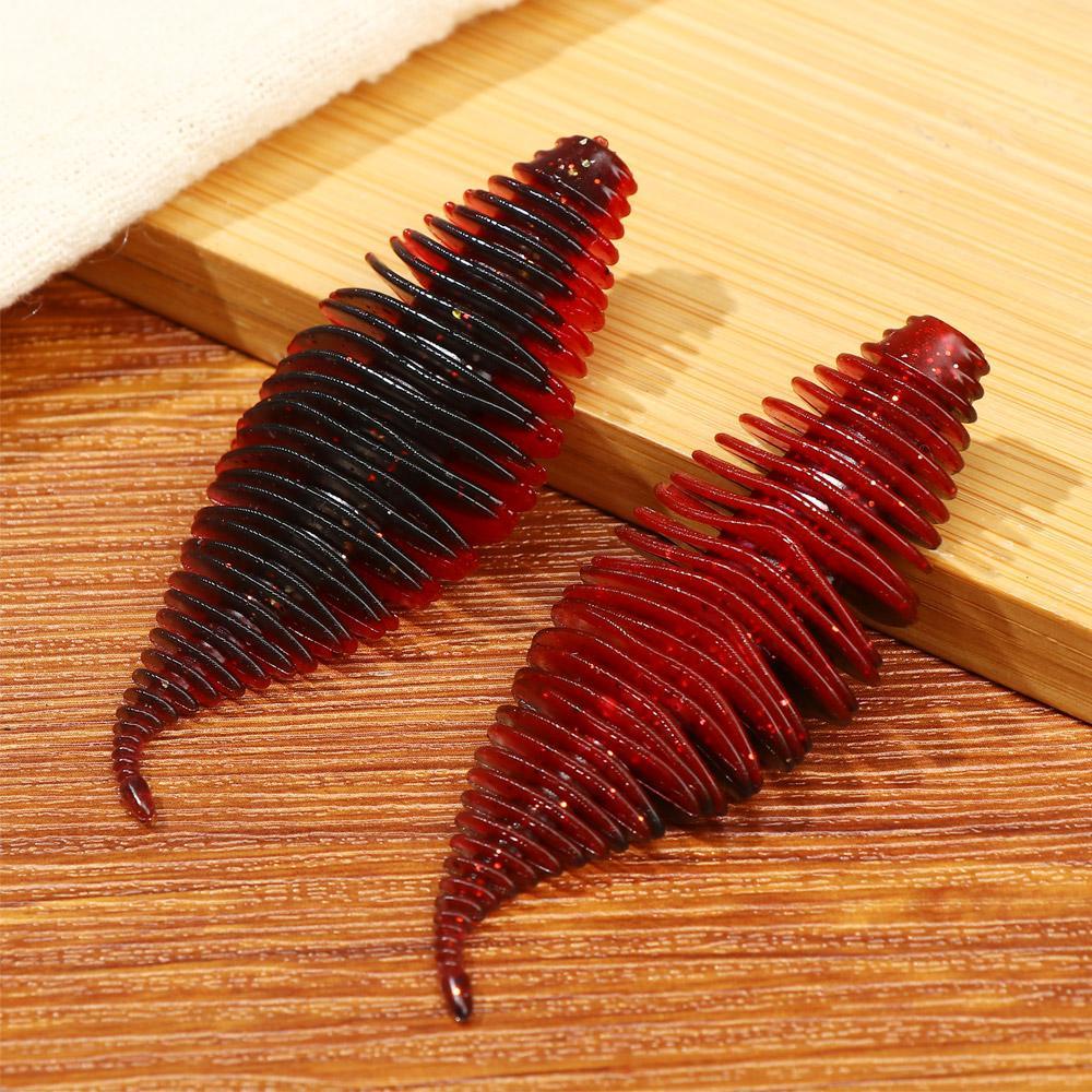 Bộ 6 Mồi Câu Cá Silicone Cao Su Mềm Hình Sâu