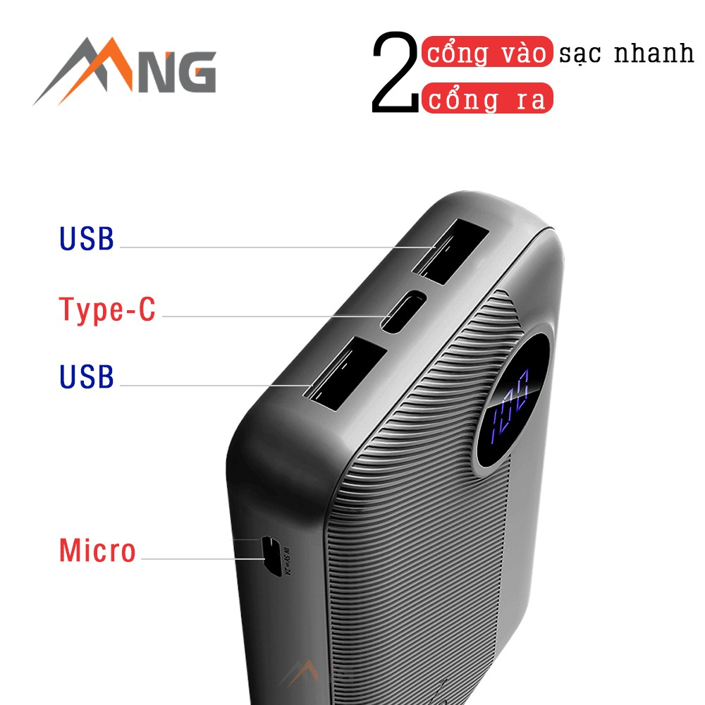 Pin sạc dự phòng mini Rockspace P75 pro dung lượng 10000mAh thiết kế theo phong cách máy ảnh - Hàng chính hãng