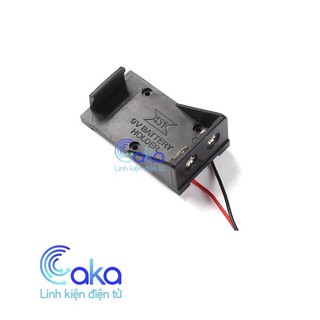 Hộp đế pin 9V đế nhựa có dây dẫn