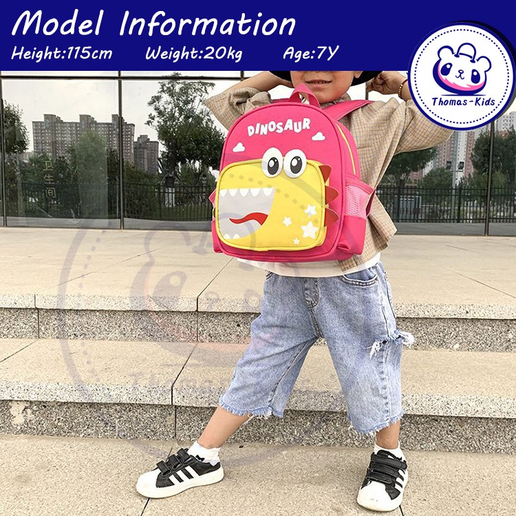 [THOMAS KIDS] Ba Lô Đa Năng Họa Tiết Khủng Long Dễ Thương Cho Bé Mẫu Giáo