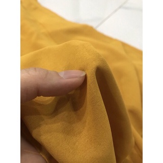 Vải cotton đũi màu vàng nghệ mềm rũ đẹp xinh_1m