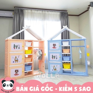 FREE SHIP !!! Tủ kệ đựng đồ chơi quần áo cho bé hình ngôi nhà Holla 2021 HL-10101