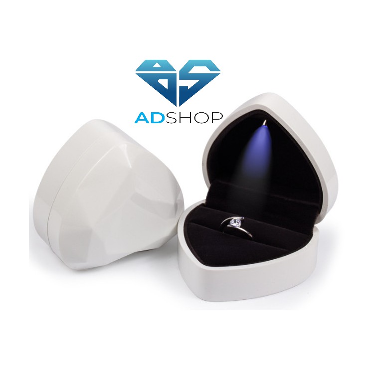 HỘP ĐỰNG NHẪN NỮ TRANG HÌNH TIM,HỘP ĐỰNG NHẪN QUÀ TẶNG,KHUYÊN TAI CÓ ĐÈN LED