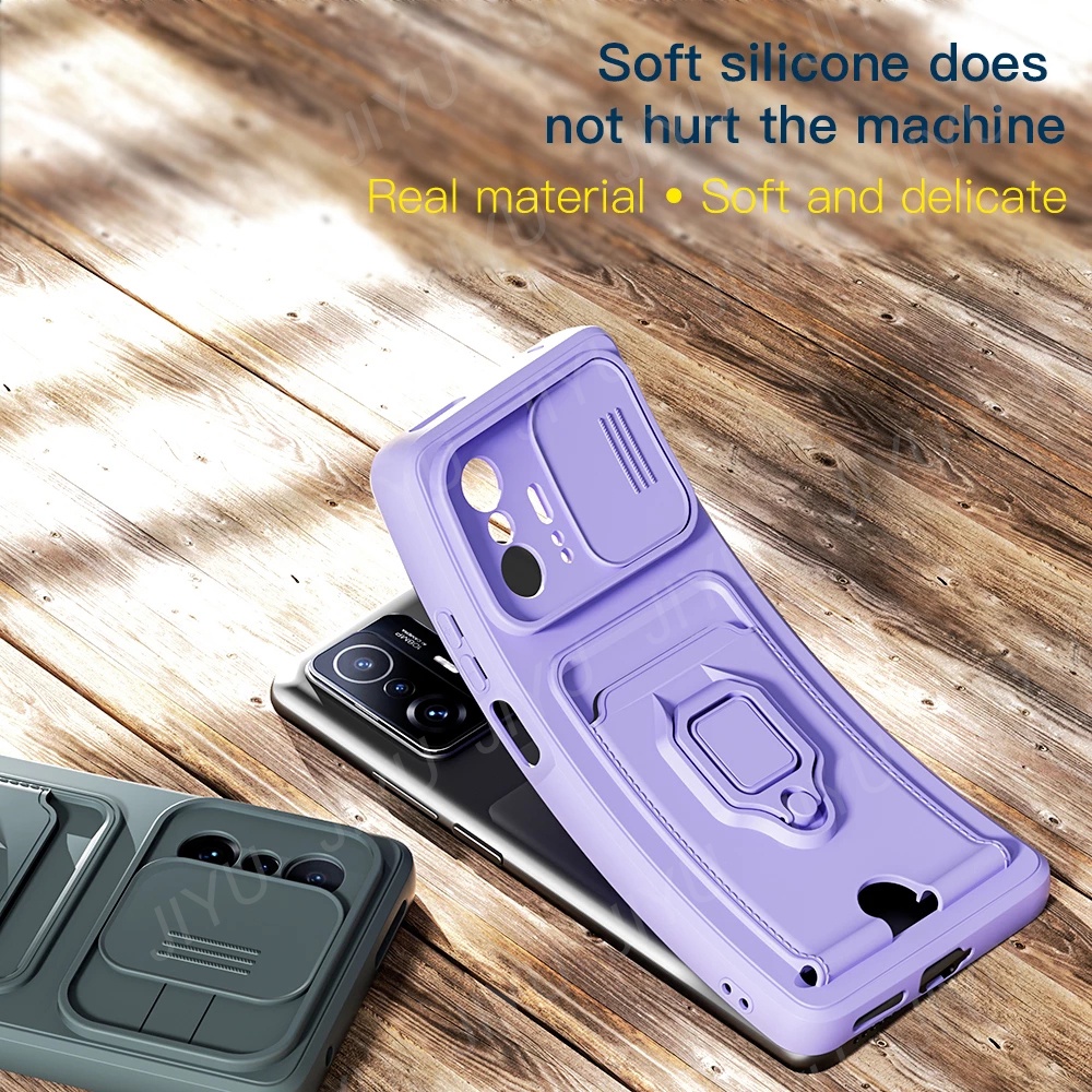 Ốp Điện Thoại Mềm Có Ngăn Trượt Đựng Thẻ Và Dây Đeo Cho Xiaomi Redmi 10 4G Note 10s Note 10 Note10 Pro Max