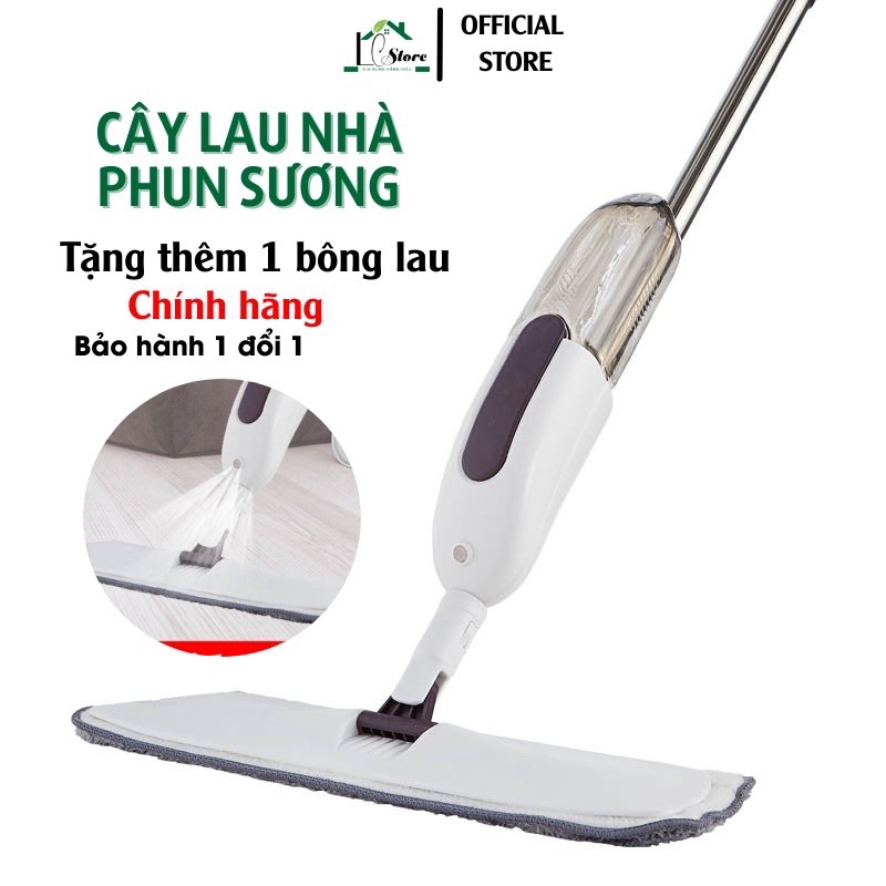 CHỔI LAU NHÀ PHUN SƯƠNG XOAY 360 ĐỘ THÔNG MINH SIÊU TIỆN LỢI