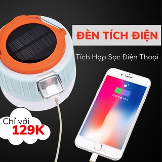 Đèn Năng Lượng Mặt Trời Đèn Tích Điện Siêu Sáng Có Móc Treo Tích Hợp Sạc Điện Thoại titan.st