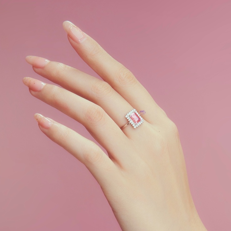 Nhẫn Bạc 925 Twinkling Tourmaline Đá Thiên Nhiên Nhiều Màu SP005083 Gypsy.lala