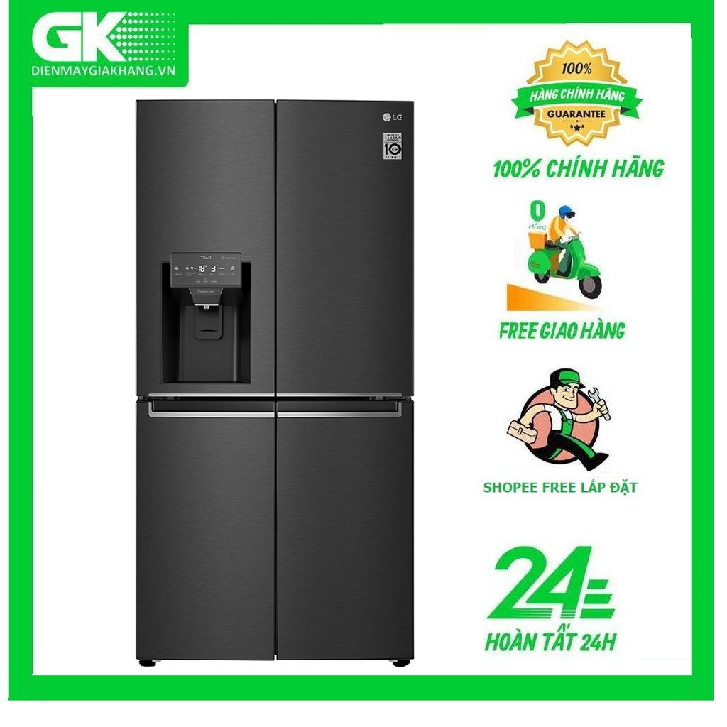 GR-D22MB - MIỄN PHÍ CÔNG LẮP ĐẶT- Tủ lạnh LG Inverter 494 lít GR-D22MB