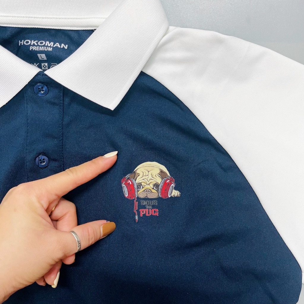 Áo polo nam cổ bẻ thêu phối tay đỏ chất vải cá sấu Cotton xuất xịn,chuẩn form, sang trọng - thanh lịch TB052