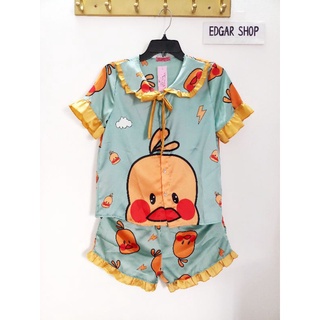 [CÓ VIDEO] Bộ ngủ lụa Pijama đùi, đồ bộ mặc nhà nữ lụa satin