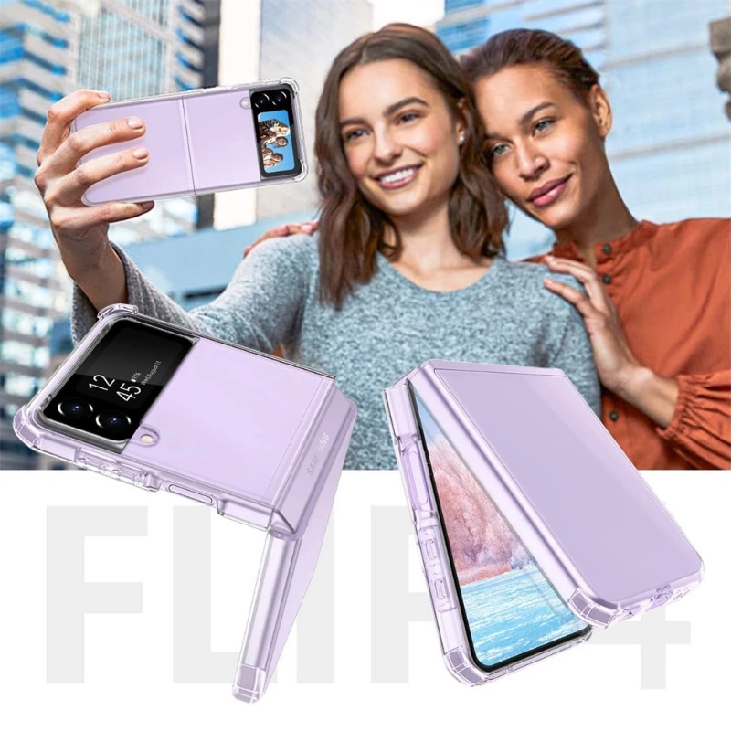 Ốp Điện Thoại Trong Suốt Bảo Vệ Bốn Góc Chống Sốc Chống Rơi Cho Samsung Galaxy Z Flip 4