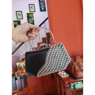 Cốp đi tiệc đính đá chéo siêu rẻ