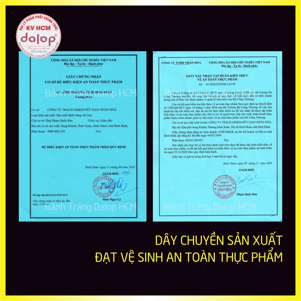 COMBO 10 bịch  bánh tráng gạo mè nướng sẵn Dalop - Bánh mới mỗi ngày - Chính gốc Cty TNHH Nhân Hòa - Bình Định