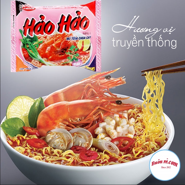 Mì Hảo Hảo ăn liền tôm chua cay thơm ngon (1 gói)