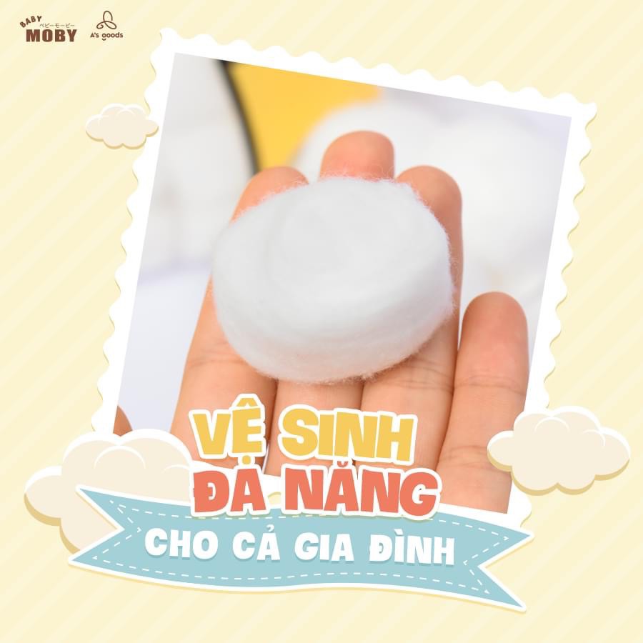 Bông Gòn/ Bông Moby Đa Năng Cỡ Nhỏ/ Bông Moby đa năng dạng miếng