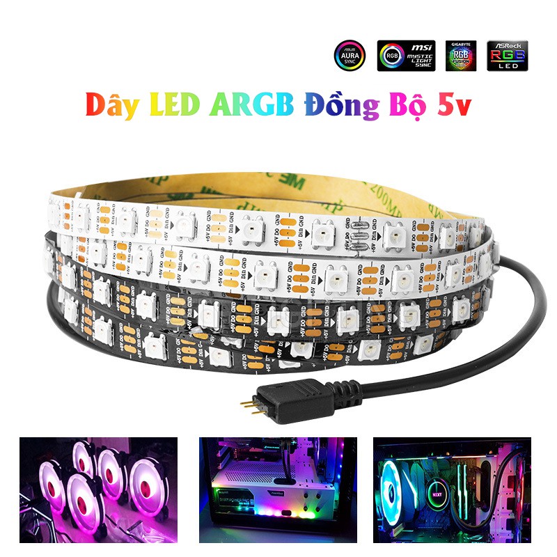 Dây led sync main 5v cắm 3pin rgb