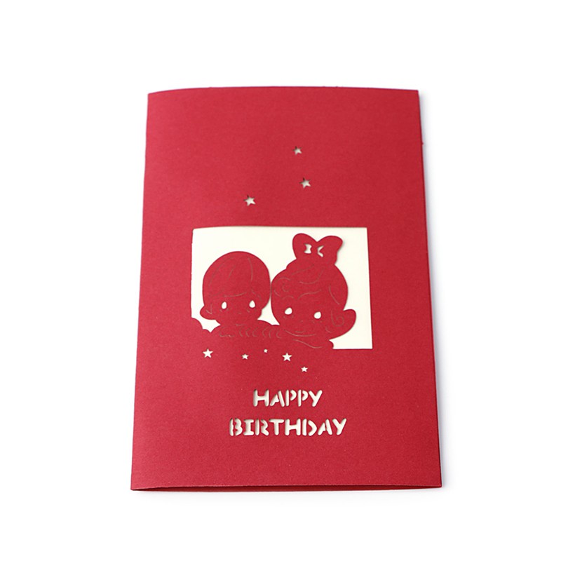 love* 3D Pop Up Greeting Card Handmade Happy Birthday Merry Christmas Card