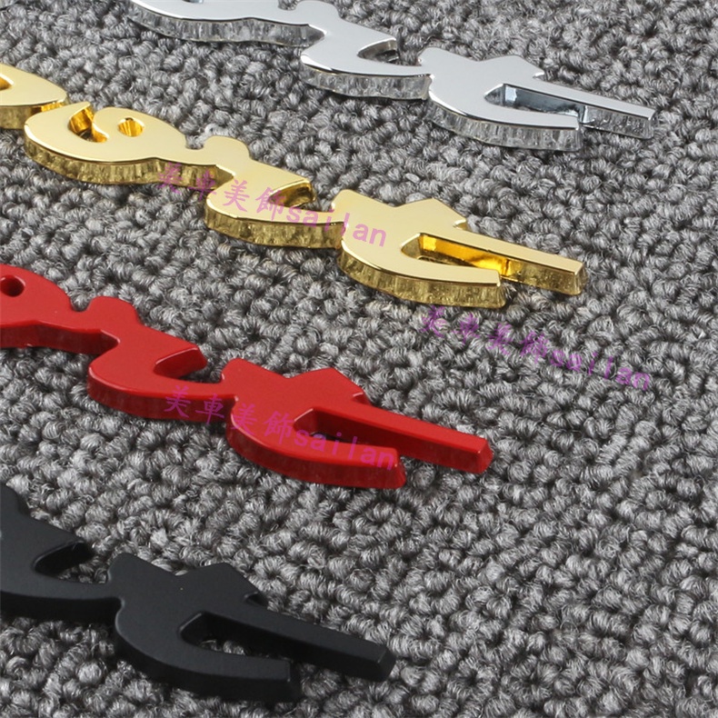 Miếng Dán Trang Trí Xe Hơi Bằng Kim Loại In Chữ Độc Đáo