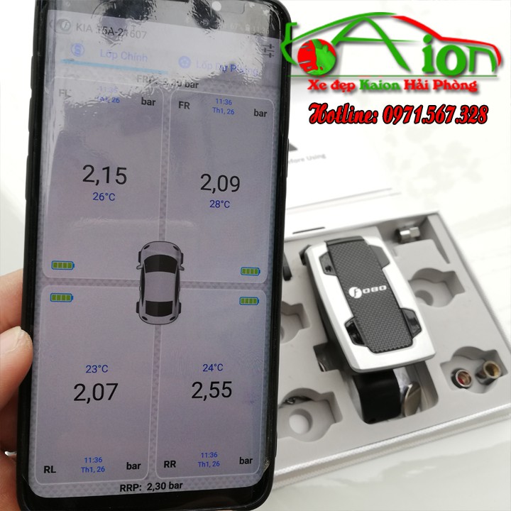 Fobo Tire Malaysia - Cảm biến áp suất lốp Ô tô Kết nối Điện thoại - Smartphone công nghệ Bluetooth 4.0 - TPMS Fobo Tire